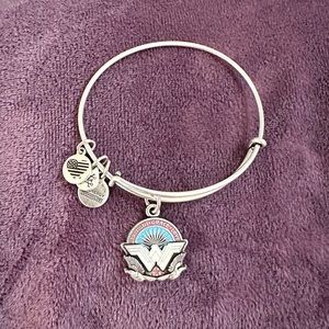 Silver Alex and Ani Wonder Woman Bangle